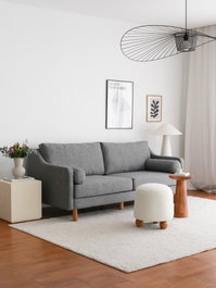Atelier Del Sofa Nordi Sofá de 3 Plazas de Madera - Gris